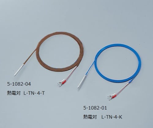 5-1082-01-20 熱電対（テフロン（R）モールド型） 校正証明書付 L-TN-4-K