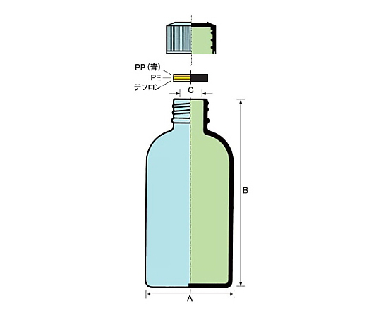 5-131-13 細口規格瓶 透明 30mL 100本入 TK-30