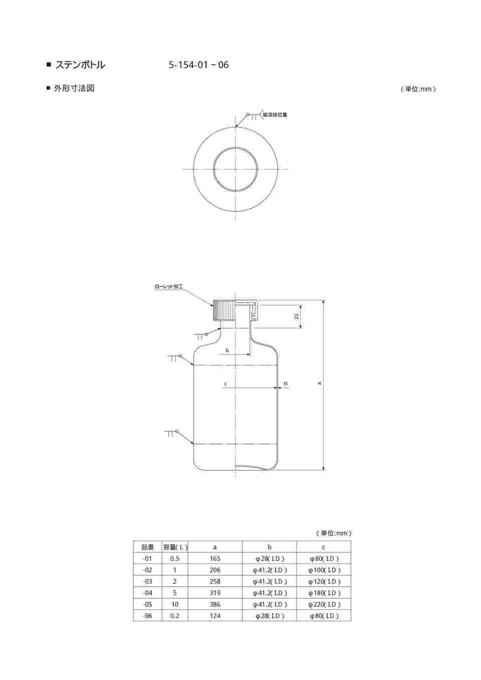 5-154-05 酸洗浄処理済ステンボトル 10L PS-22 【AXEL】 アズワン