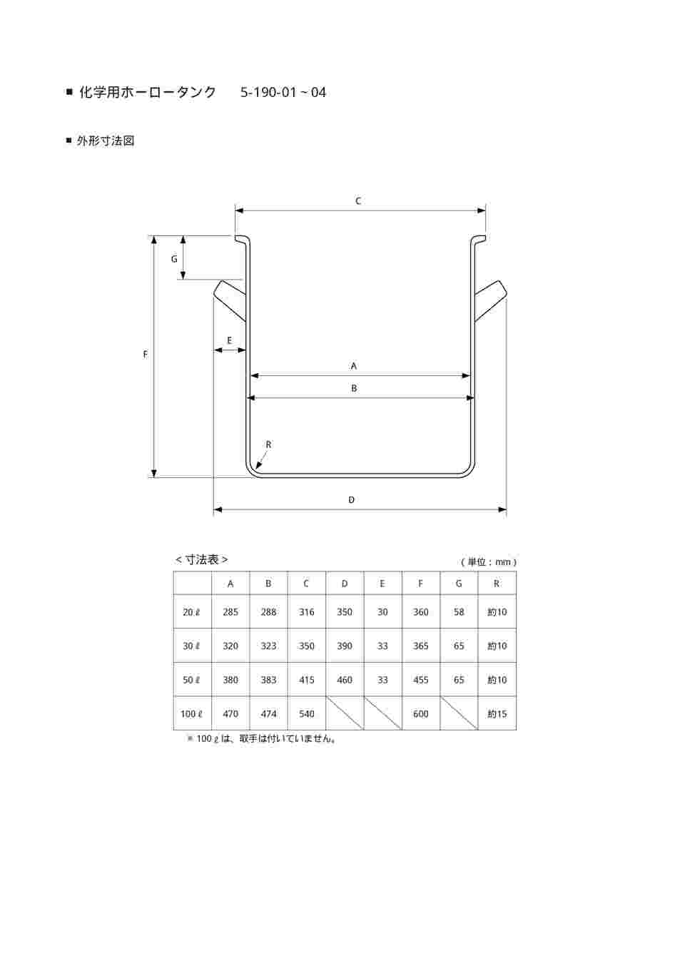 取扱を終了した商品です］化学用ホーロータンク 20L 5-190-01 【AXEL