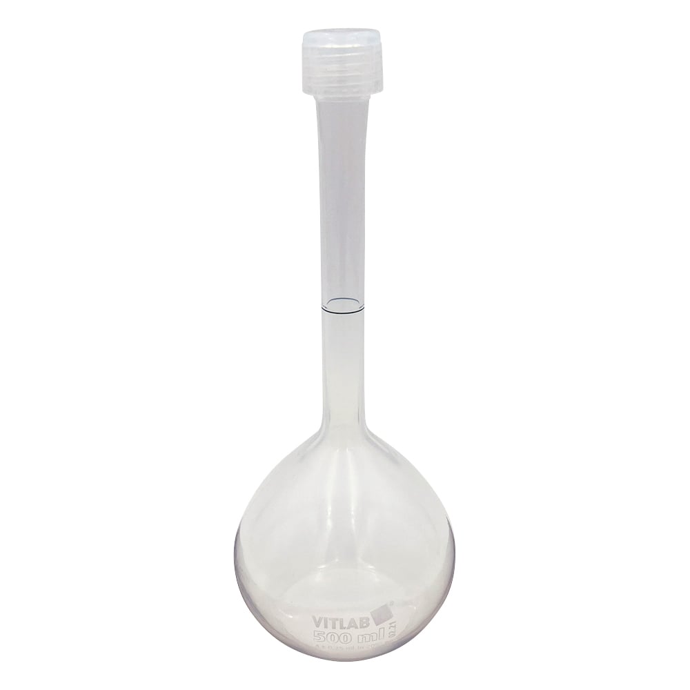 PFAメスフラスコ 500mL 校正証明書付