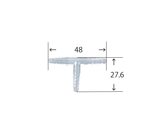 5-4041-27 TPX（R）チューブジョイント T型 φ3～5.5mm 10個入 TT