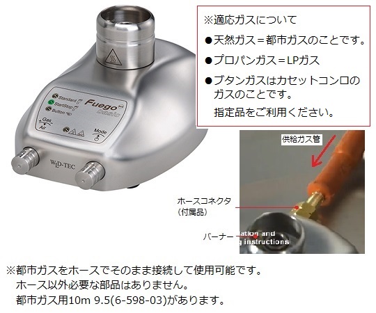 サカエ富士 プロパンバーナーセット 圧電点火装置付 火口径Φ75mmホース