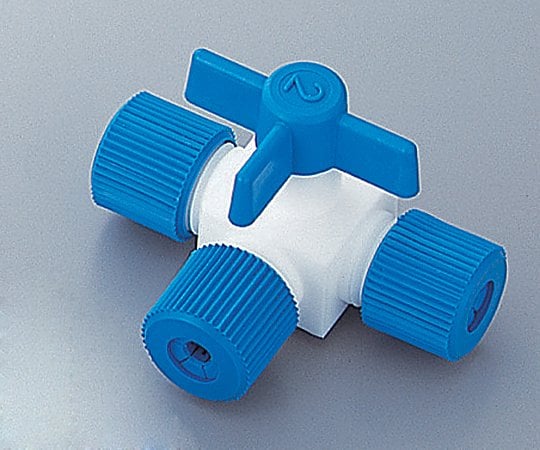 5-5366-11フッ素樹脂製三方コック（ロック締め）０１６．１３０２．６．２【1個】(as1-5-5366-11)