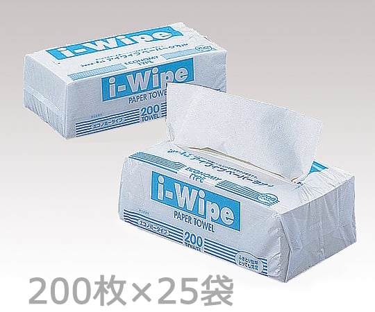 アズワン5-5378-02アイワイプ（i-Wipe）エコノミー２５２２０×２３０ｍｍ５０００枚入【1箱(200枚×25袋入)】(as1-5-5378-02)