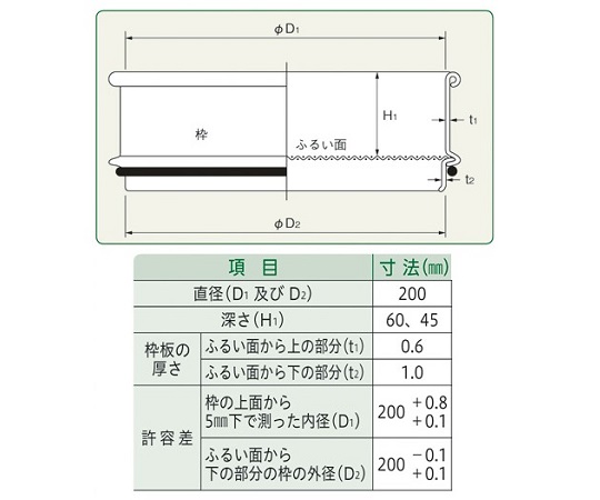5-5392-12 ふるい(試験用・鉛フリー)<TS製> SUS普及型 φ200mm（深さ