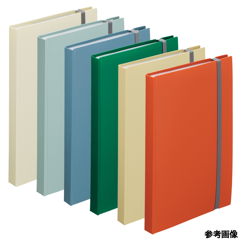 54-0002-54 Mutual 二つ折りクリヤーブック<ポケット交換式> A5（A4・2