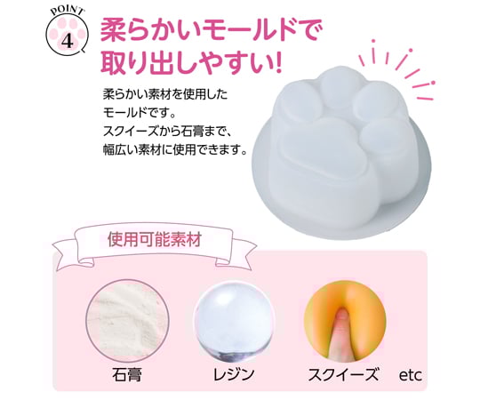 54-0106-76 スクイーズキット 肉球 ピンク 58523 【AXEL】 アズワン