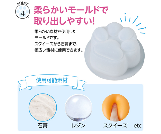 54-0106-77 スクイーズキット 肉球 ブルー 58524 【AXEL】 アズワン