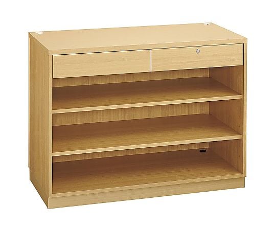 54-0127-25 レジカウンター 平台タイプ 幅120cm エクリュ 3分割タイプ