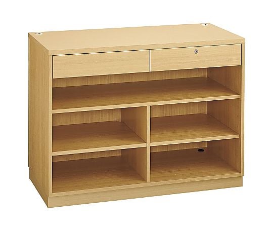 54-0127-25 レジカウンター 平台タイプ 幅120cm エクリュ 3分割タイプ