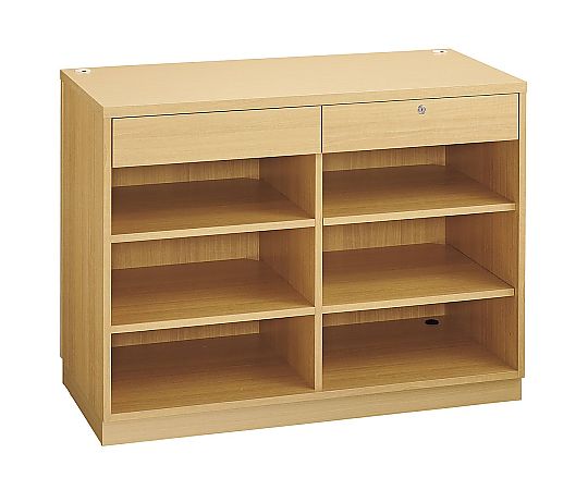 54-0127-25 レジカウンター 平台タイプ 幅120cm エクリュ 3分割タイプ