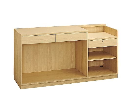 【うちあページ】 54-0127-51 レジカウンター 凹型タイプ 幅180cm エクリュ オープン