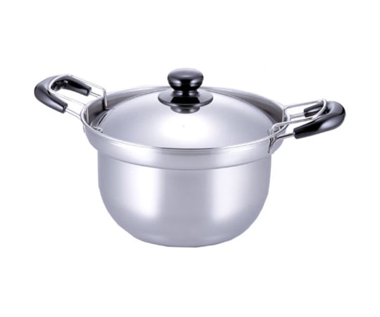 両手鍋3点セット 22cm IH対応 蓋付き ザル付き ゆで名人 ステンレス製