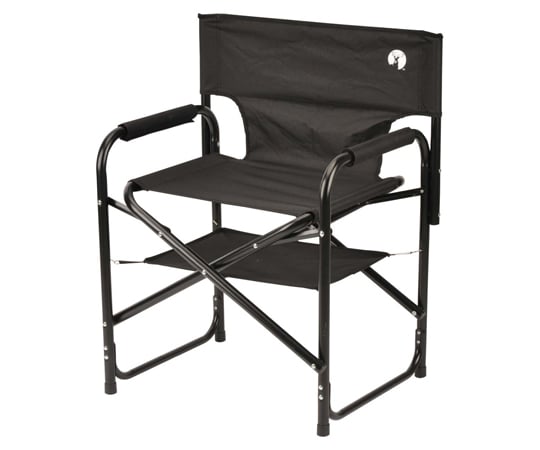 折りたたみ椅子 棚モック付きアルミディレクターチェア ブラック UC