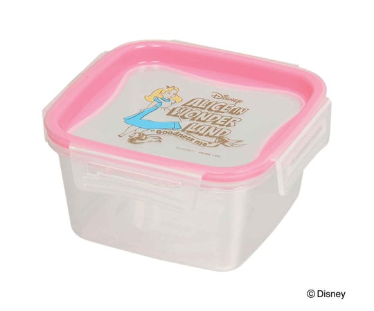 保存容器 不思議の国のアリス 正方形 M 460ml プラスチック製 WD-9055