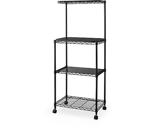 108481 カラーメタルラック レンジ台 ブラック CMR-55134-B - as