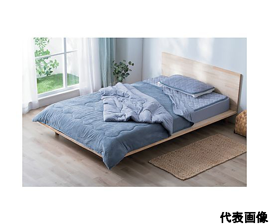 【くみページ】肌掛け布団　ブルー3枚 104067 冷感肌掛け布団 ダブル ブルー KKF-NPES3-D-A - as kitchen