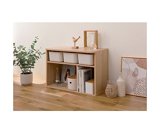 290496 ラウンドシェルフ ロー ライトナチュラル RUS-74L-NA - as