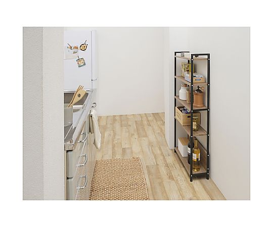 288582 ウッドスリムラック ブラック/アッシュブラウン WSR-523-ABR