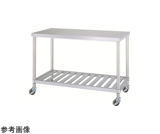 NSF ステンレススチール作業台 キャスター付き ステンレス作業台（スノコ棚/キャスター付）SUS430 1800×600×800mm WSC