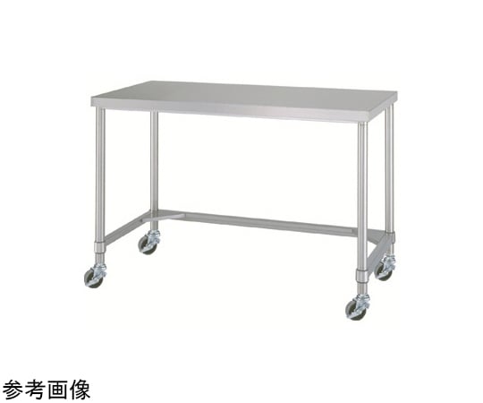 Manzen ステンレス製作業台 ステンレス作業台（三方枠/キャスター付）SUS430 750×600×800mm WTC