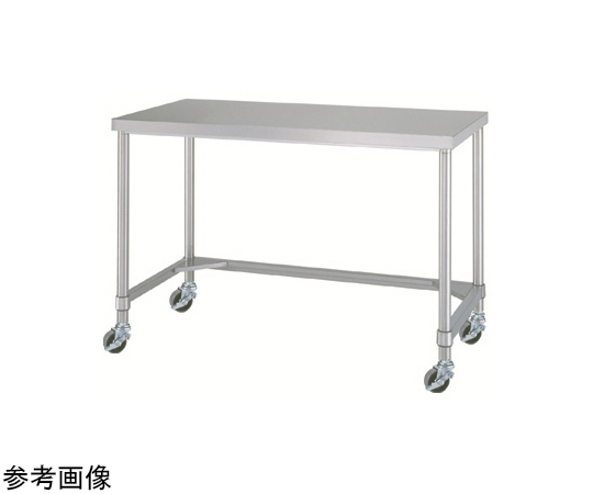 ステンレス作業台（三方枠/キャスター付）SUS430 1500×450×800mm WTC