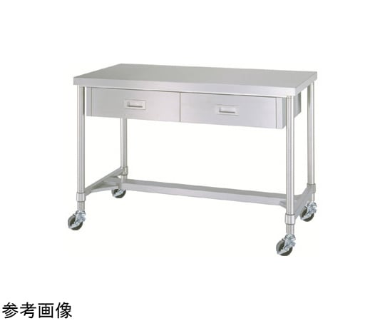 ステンレス作業台（片面引出・H枠/キャスター付）SUS430 1800×750