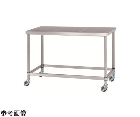ステンレス作業台（パンチング天板・四方枠/キャスター付）SUS430 1800