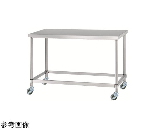 作業台　ステンレス　490x600x800 ステンレス作業台（四方枠/キャスター付）SUS304 900×600×800mm WZNC