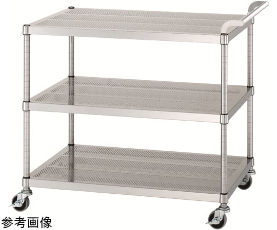 希少 1980's スペースエイジ パンチングメタル ステン シェルフ ワゴン