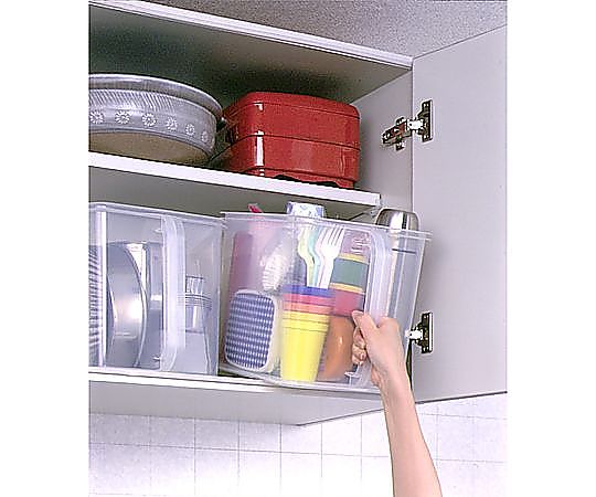 54-2186-72 キッチン 収納ケース 吊戸棚 ストッカー ワイド 9.9L