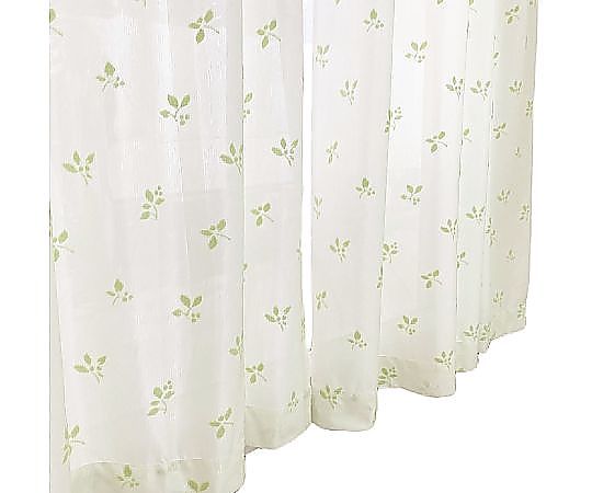 54-2231-55 レースカーテン リーフ柄 UVカット パイルミラーレース 100