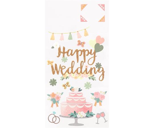 シール2513 PCM タイトル 結婚式 ケーキ柄