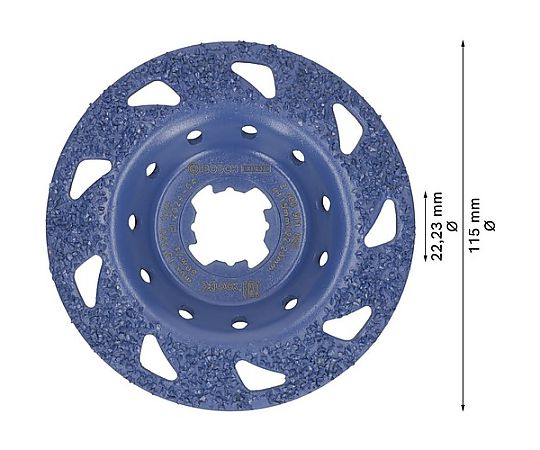 X-LOCK超硬カップホイール 115mm ベント 中目