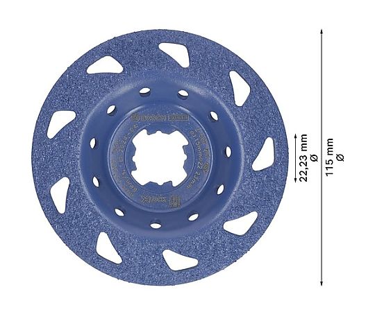 X-LOCK超硬カップホイール 115mm ベント 細目