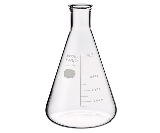 柴田科学6-017-08三角フラスコ(目安目盛付き)3000mL【1個】(as1-6-017-08)