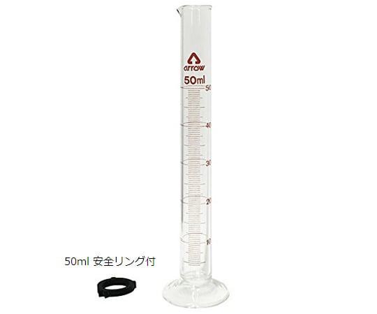 【校正対応】6-231-05メスシリンダー(硬質ガラス)50mL【1個】(as1-6-231-05)
