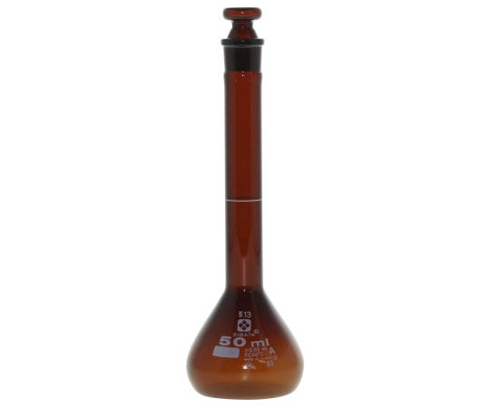 【校正対応】柴田科学6-241-05メスフラスコ（全量フラスコ・スーパーグレード）茶50mL【1個】(as1-6-241-05)