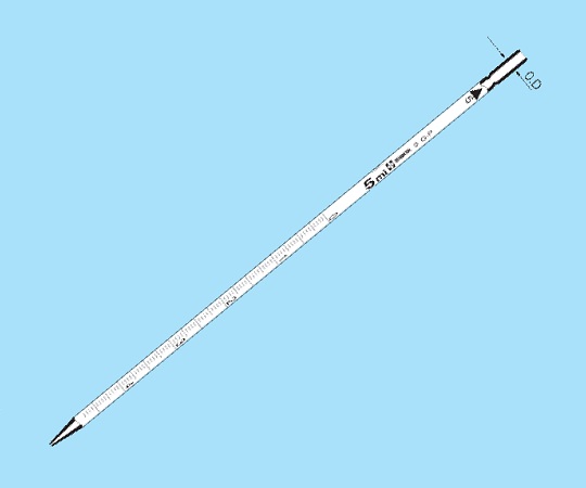 6-278-03 メスピペット GP型（大穴・先端目盛・DUROBAX（R）） 5mL