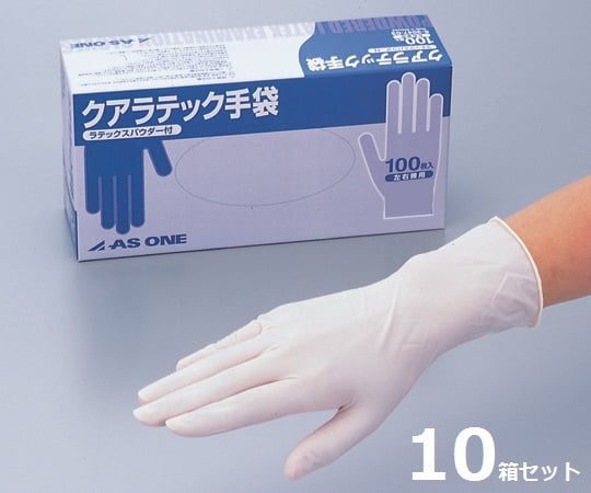 ［取扱停止］クアラテック手袋（DXパウダー付き）　L100枚×10個as1-6-3047-11