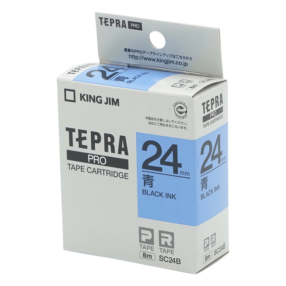 6-4008-05 Tepra PRO Label Printer Tape Cartridge Blue　SC24B