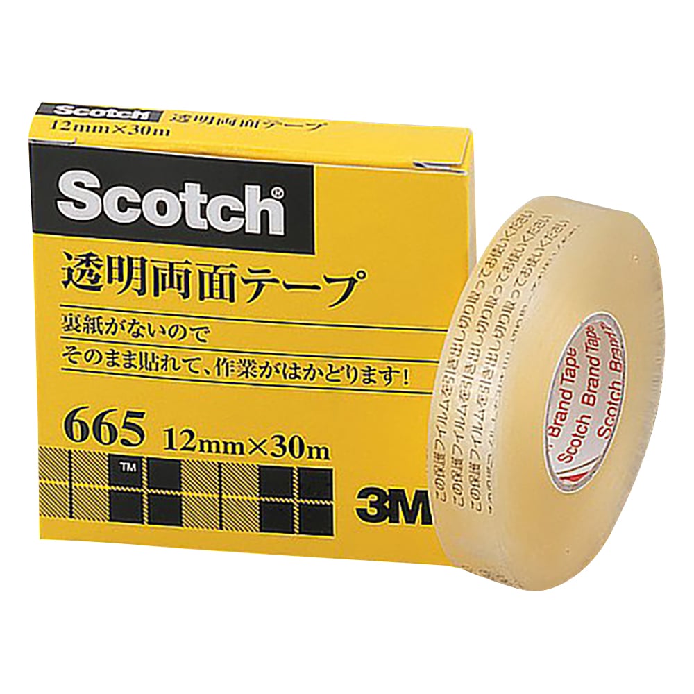 業務用30セット) スリーエム 3M 透明両面テープ 665-3-12 12mm×35m
