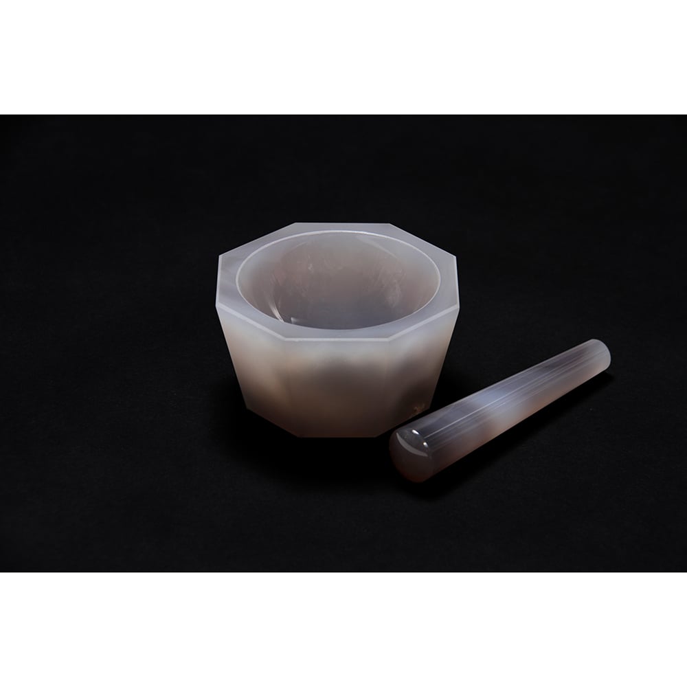 メノー乳鉢（深型） 乳棒付 城戸メノウ乳鉢製作所 【AXEL】 アズワン