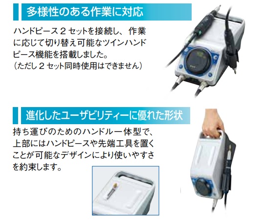 6-5730-11 超精密多目的グラインダー 1000～40000rpm EV410-100 【AXEL