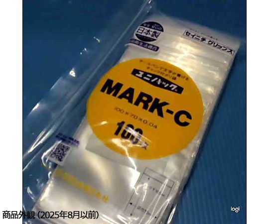 6-635-13 ユニパックマーク 70×100mm 0.04mm 100枚入 MARK-C 【AXEL