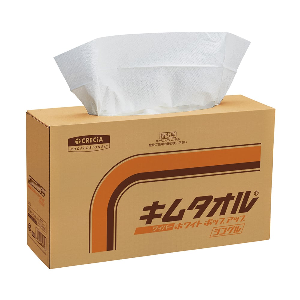 クレシア6-6686-05キムタオルホワイトポップアップシングル６１４３０【1箱(150枚×4箱入)】(as1-6-6686-05)