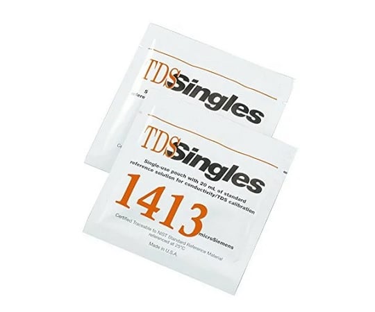 アズワン6-7016-04ラコムテスター導電率計用校正液１４１３μＳ／ｃｍ２０ｍＬ×５【1箱(5パック入)】(as1-6-7016-04)