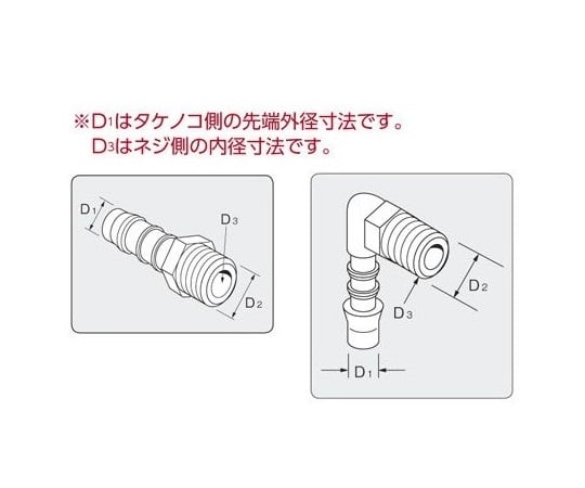 6-7119-01 ホースエルボー 10個入 WES-6×1/8