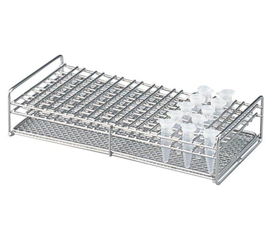 三和化研工業6-780-02サンプルチューブ立て（ステンレス製）５本×１０列収納可【1個】(as1-6-780-02)